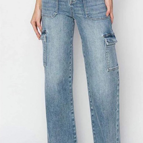 RISEN med Wash CARGO JEANS - Picture 10 of 12